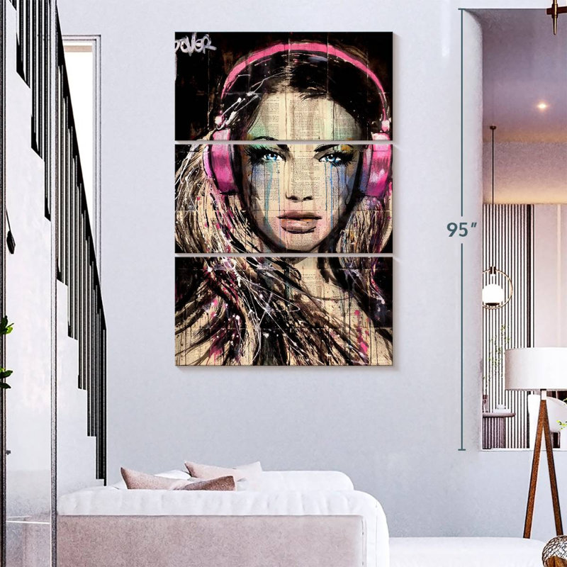 Leisha Lovely DJ, 74" H x 48" W