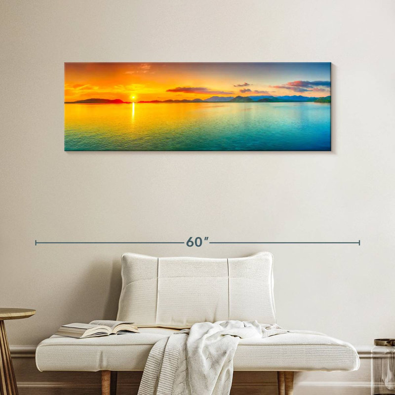«Landscape Beach», reproduction sur toile, H 16 po x l 48 po x P 1,25 po