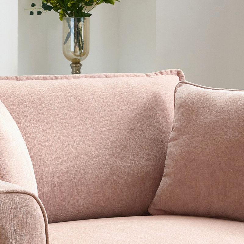 Fauteuil surdimensionné 46,3 po, tissu chenille, Rose