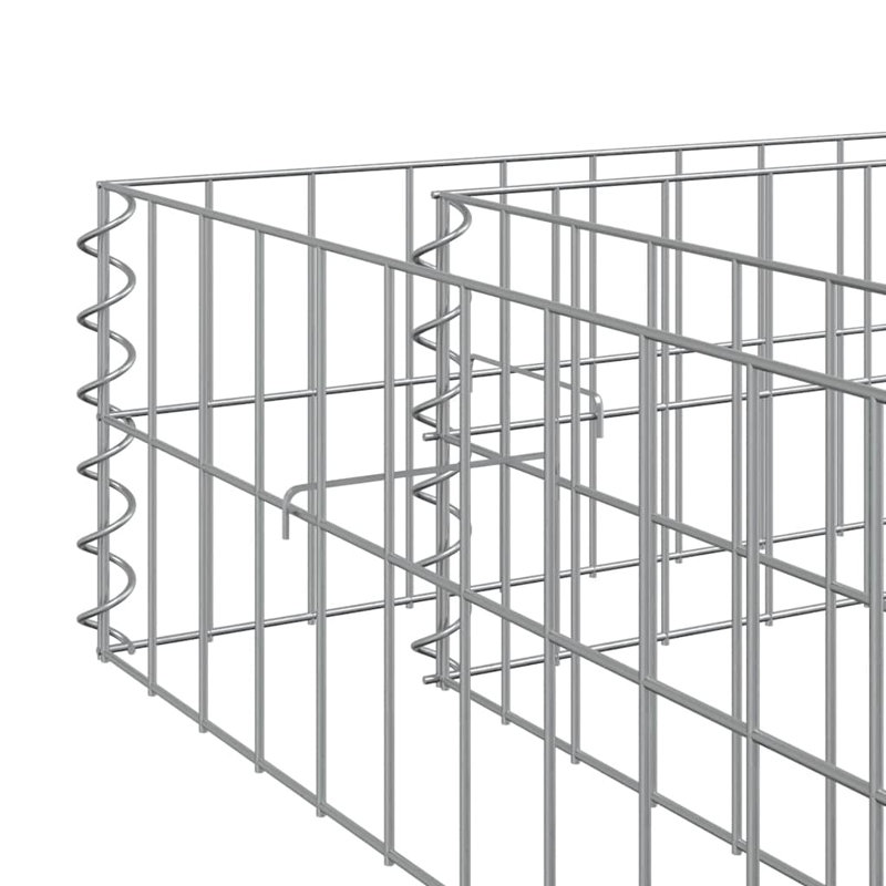 Jardinière pour jardin en acier galvanisé, H 7,9 po x l 39,4 po x P 39,4 po