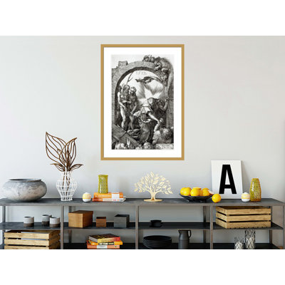 «Harrowing of Hell or Christ's Descent in Limbo» par Albrecht Dürer, impression giclée encadrée