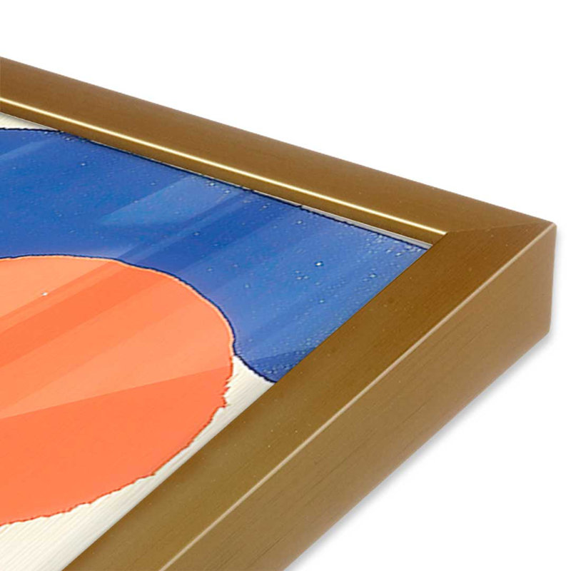 «Papercut Aura II» par Walker Noble, reproduction d'art, Impression sur cadre ouvert sans papier mat, H 30 po x l 30 po, Doré
