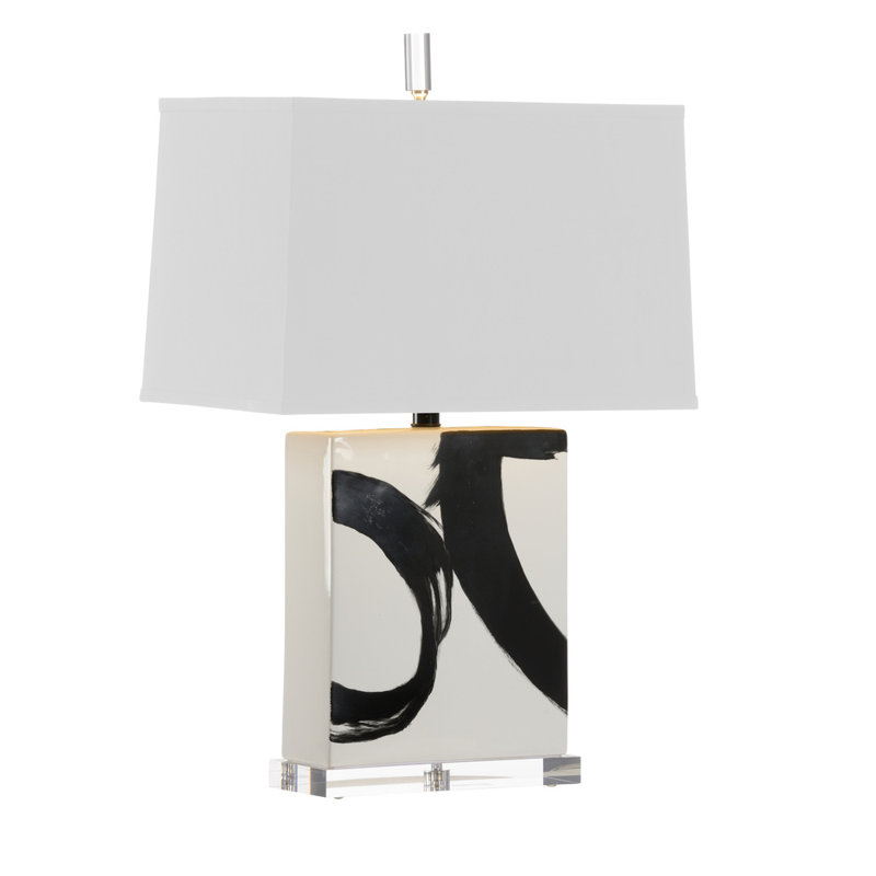 Abstract Composition Table Lamp, White