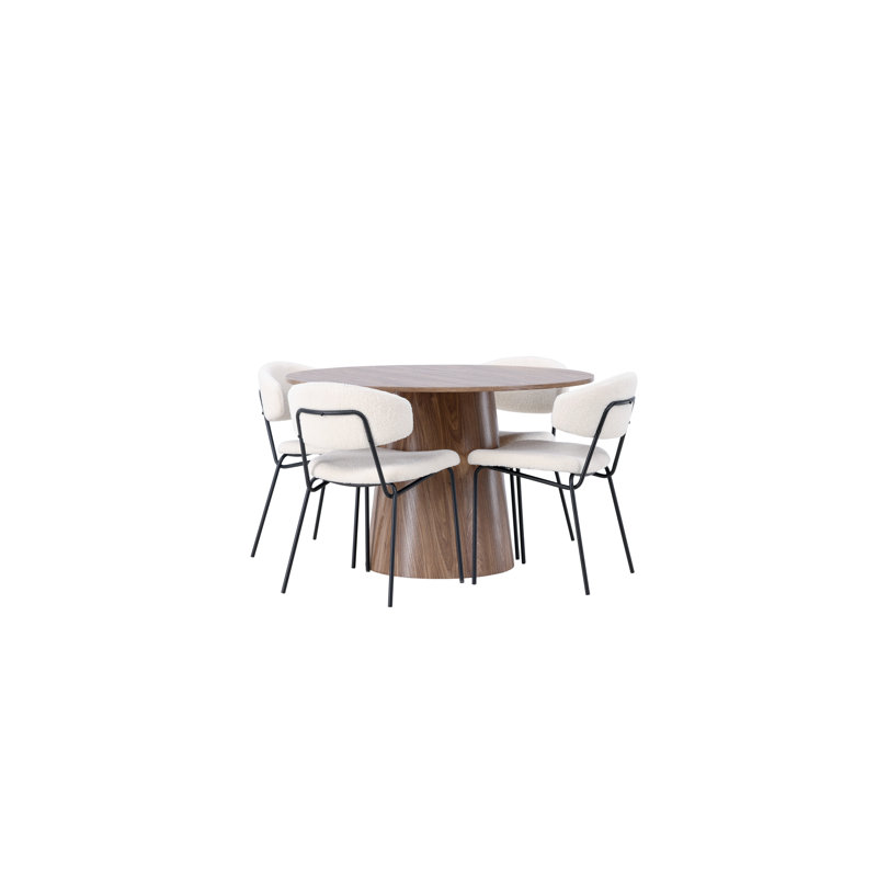Boudreaux 4 - Person Dining Set, Beige