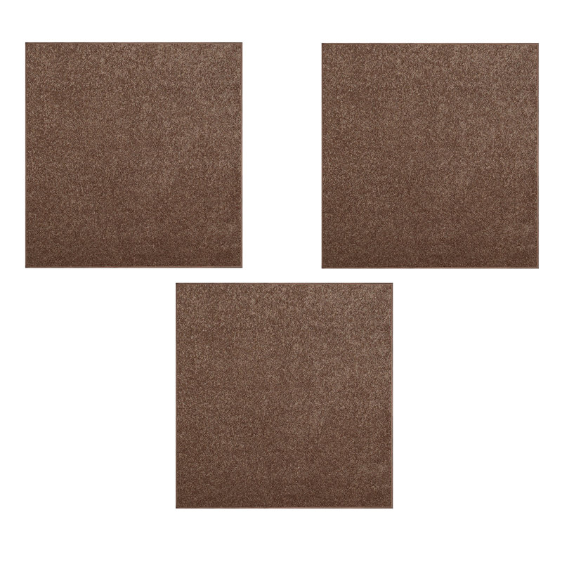 Ensemble de tapis d'intérieur / extérieur en polyester touffeté à la machine Mansbury, Carré 2 pi