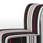 Fauteuil de chambre en velours noir et blanc