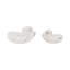 Sculpture en marbre, accolade blanche moderne, objet décoratif pour espaces contemporains, H 8 po - Couple embrassant