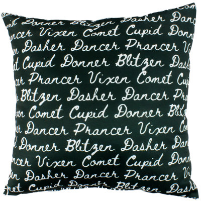  Reindeer Names Square Pillow Cover & Insert