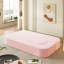 Canapé 78,7 "moderne 2 en 1 pliable avec couverture fonctionnelle et 2 coussins moelleux, canapé en velours côtelé moelleux confortable, canapé-lit convertible, canapé à siège profond pour salon, chambre à coucher, rose bébé-1116304272