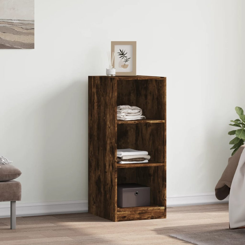 Amareya Manufactured Wood Wardrobe, 102cm H x 48cm W x 41cm D, Smoked Oak