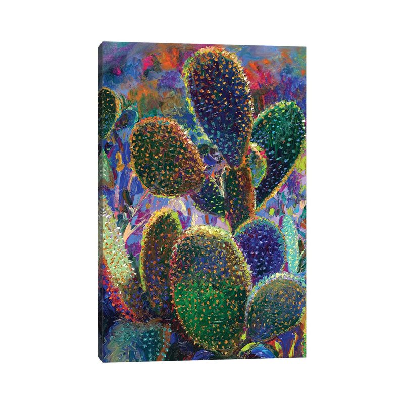 Cactus Nocturnus by Iris Scott - Wrapped Canvas Print, 66.04 cm H x 45.72 cm W x 3.175 cm D
