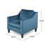 Fauteuil club en velours bleu-2139782905
