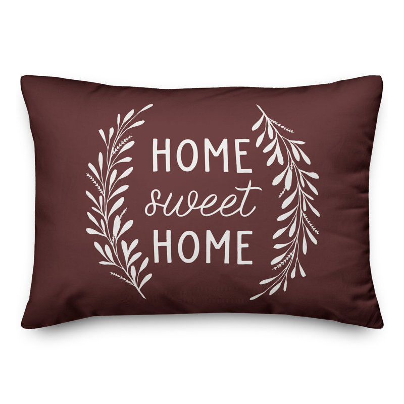 Coussin décoratif intérieur / extérieur en polyester , H 18 po x l 25 po, Marron