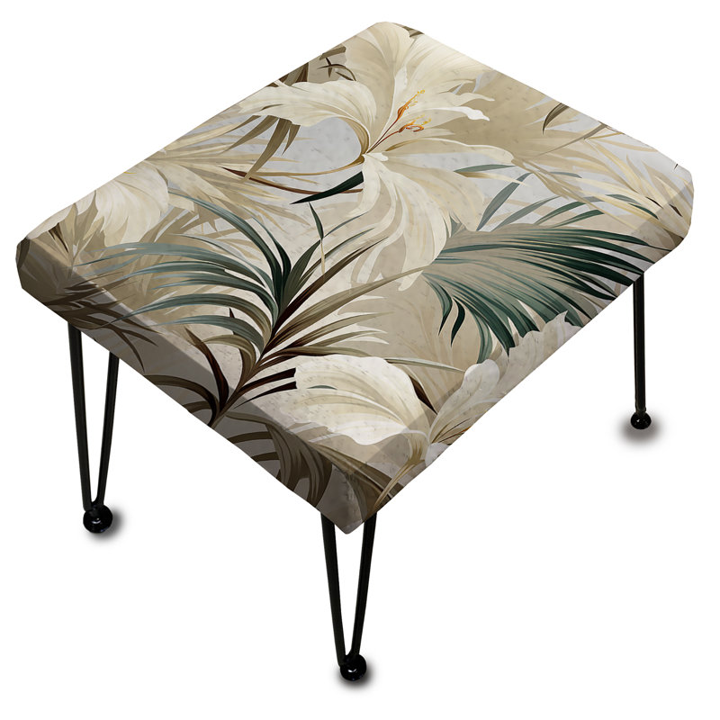 Tranquil Retreat Tropical Pattern II - Tropical Rectangle Ottoman