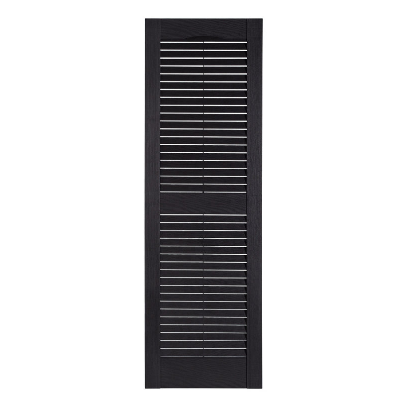 Volets à persiennes d'extérieur de qualité supérieure Premier, H 55 po x l 15 po x P 1 po, Noir