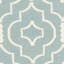 Tapis géométrique en laine / coton tissé à la main Milltown en bleu clair / ivoire-1878288263