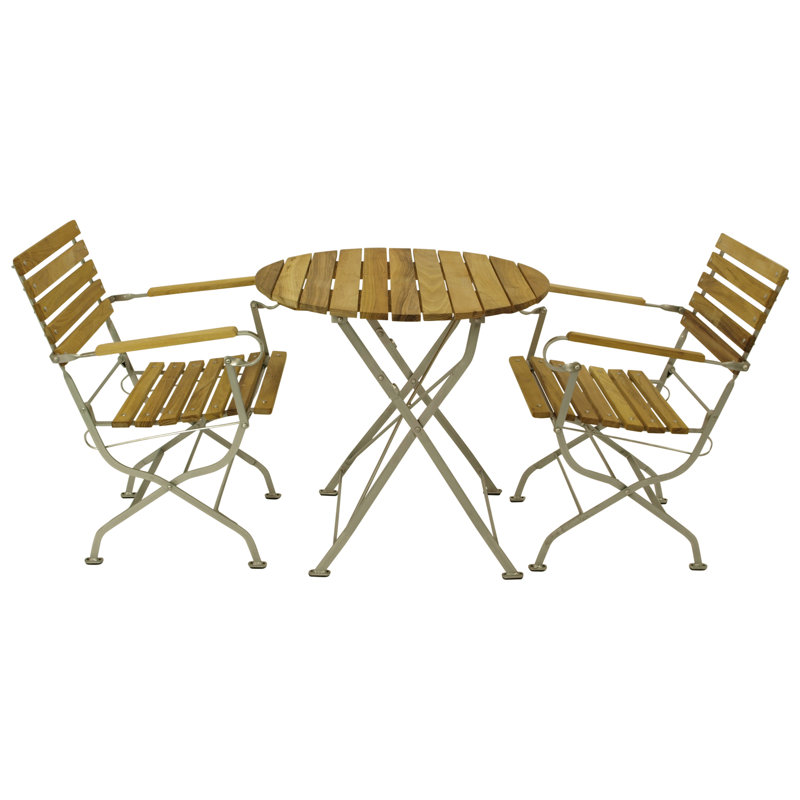 Storrs 2 - Person Patio Dining Set with, Matt brushed nickel