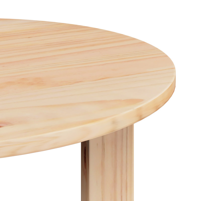 Coffee Table Solid pine wood Rustic Pine Furniture Round Nesting, Natural