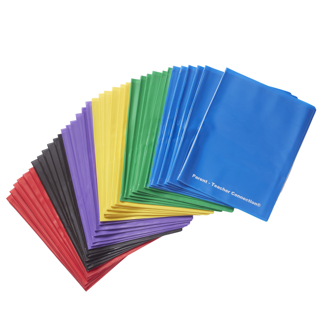 ECR4Kids 2-Pocket Parent-Teacher Classroom Communication Folder, School Supplies, 36-Piece (Set of 36) ECR4Kids 