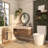 Brown Wood Sleek Modern Quilt Rack