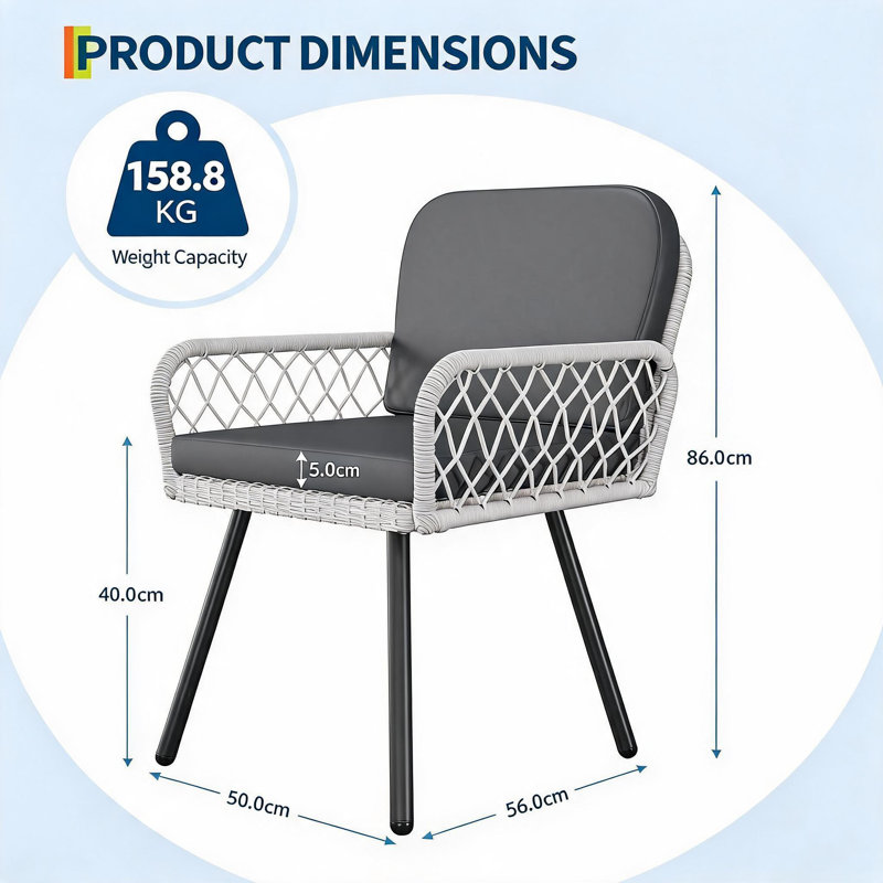 Outdoor Lounge Chair with Cushions