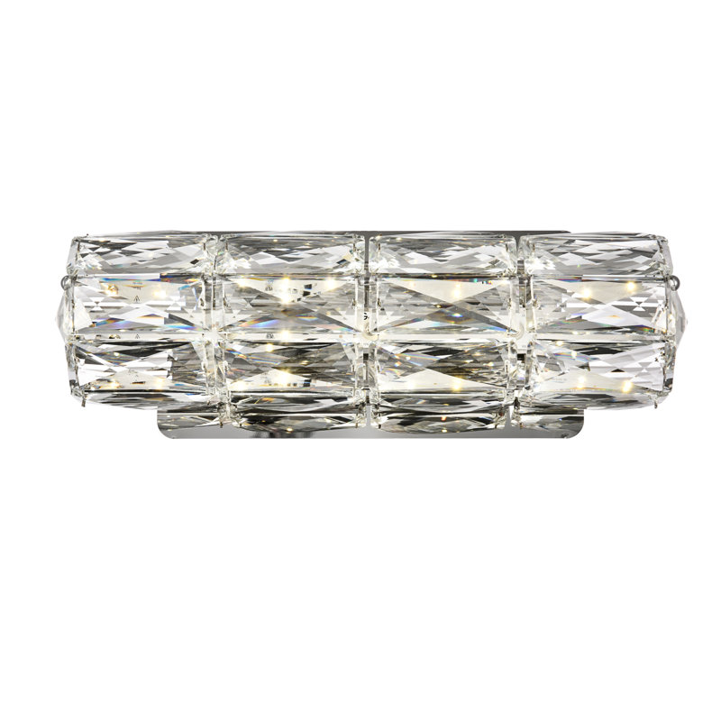 Ultan Dimmable LED Vanity Light, 4.7" H x 12.2" W x 9" D, Chrome