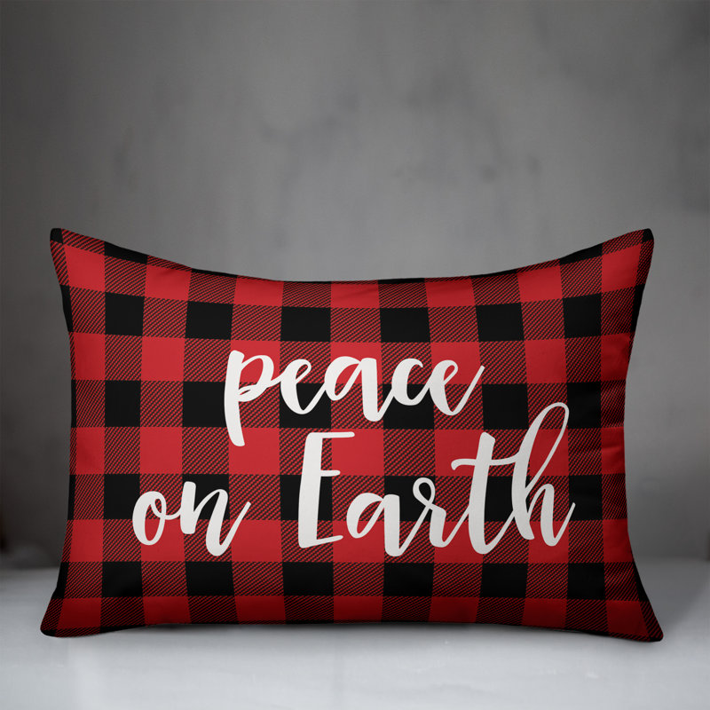  Coussin lombaire à carreaux Peace on Earth in Buffalo