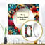 Tropical Tapestries Boho Motif I - Grand miroir carré floral pour décoration murale-100991411
