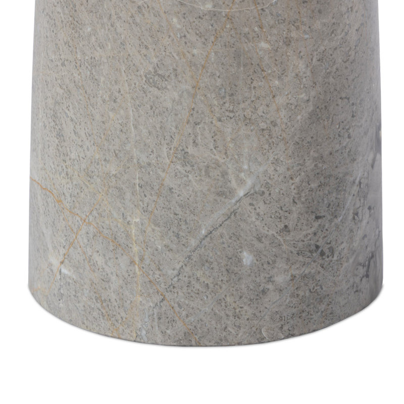 Raz End Table-Grey Layered Marble
