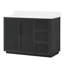 Meuble-lavabo simple 48 po avec plateau en quartz blanc Busan-720865050