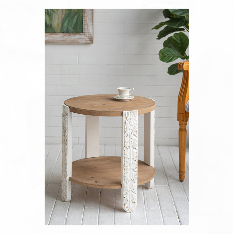 Table basse ronde à deux niveaux