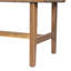 Banc de chambre en bois d'acacia avec siège en similicuir tissé pour la chambre à coucher