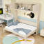 Lit escamotable en bois avec armoires-736559332