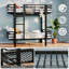 Structure de lit superposé simple au-dessus d'un lit simple en métal courbé, lit superposé robuste avec garde-corps de sécurité, échelle robuste avec de larges marches, mobilier de chambre peu encombrant-2034952394