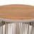 Outdoor Rattan Rope & Acacia Wood Coffee Table - Patio Balcony Furniture For Garden, Yard, Balcony - Weather Resistant(Rope Beige, Natural Iron)-915259273