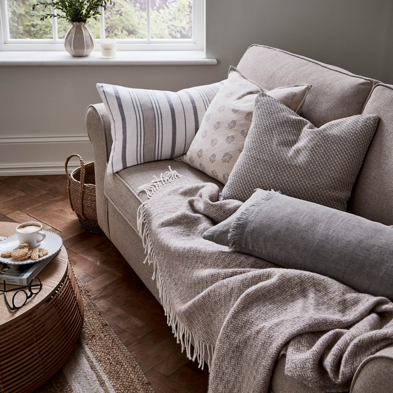 Wren Floral Grey Square Boudoir / Breakfast Cushion
