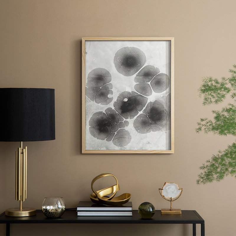Marbling V Framed Print - Solid Wood, Natural, 30" H x 24" W