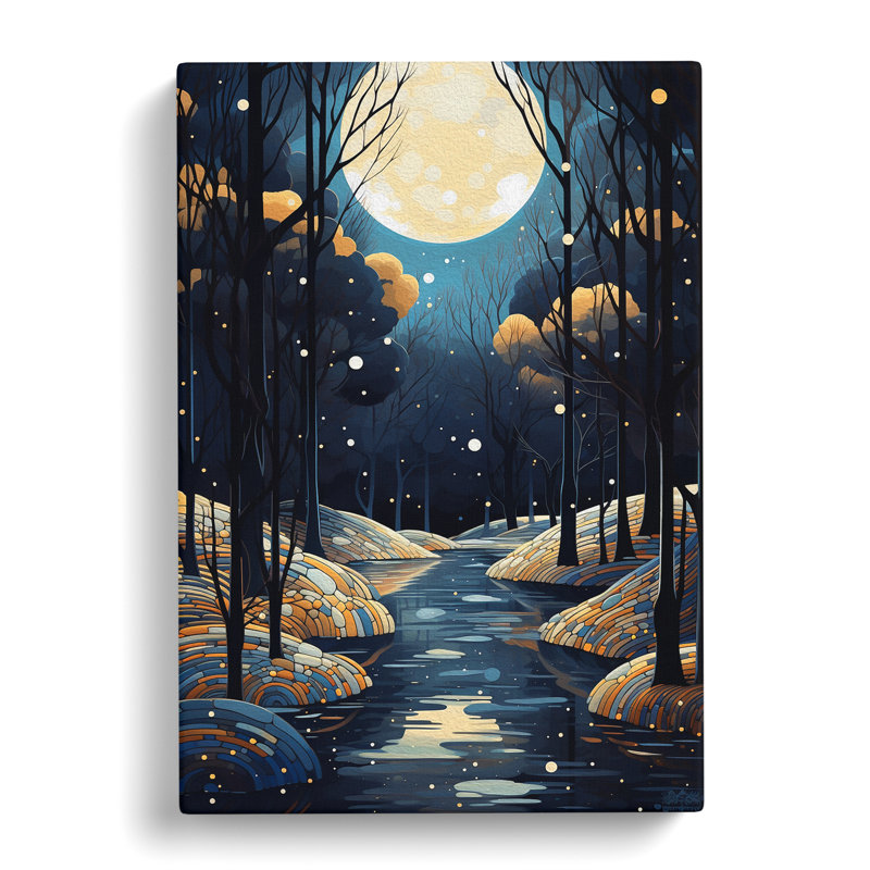 Winter Forest Futurism No.2 - Art Prints - Wrapped Canvas, 76cm H x 50cm W x 3cm D