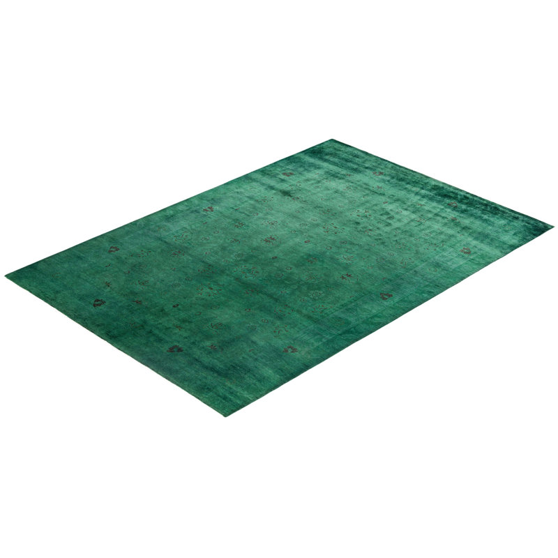 Overdyed One-of-a-Kind 6' 3" X 8' 9" Hand Knotted Area Rug