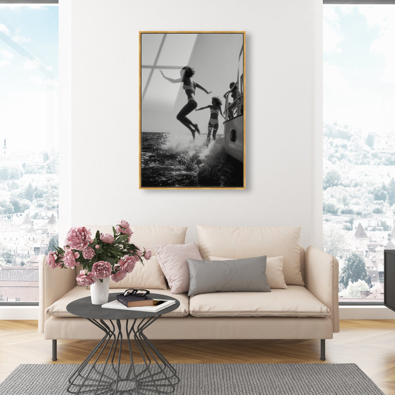 Liquid Gravity Print by Oliver Gal, 31"H x 21"W, Gold Floater Frame