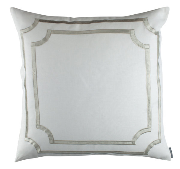 Soho Linen Euro Pillow Cover & Insert, Ice Silver
