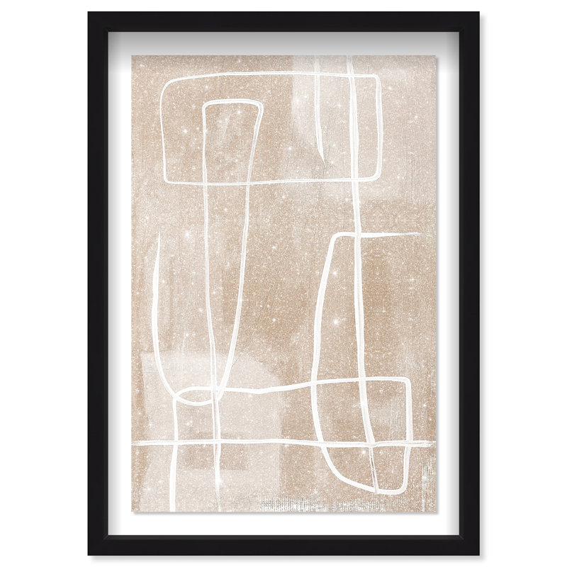 Markings in the Dirt I Shadowbox Abstract Print by Oliver Gal, Black Frame, 10 x 15, 16.5"H x 11.5"W, Black Frame