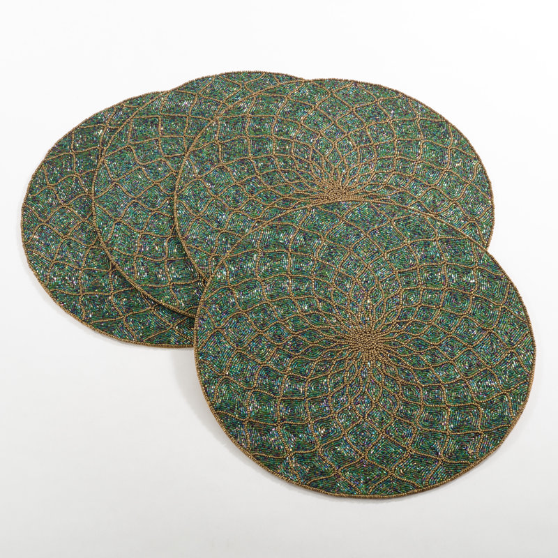 Khaleesi Glass Geometric Round Placemat