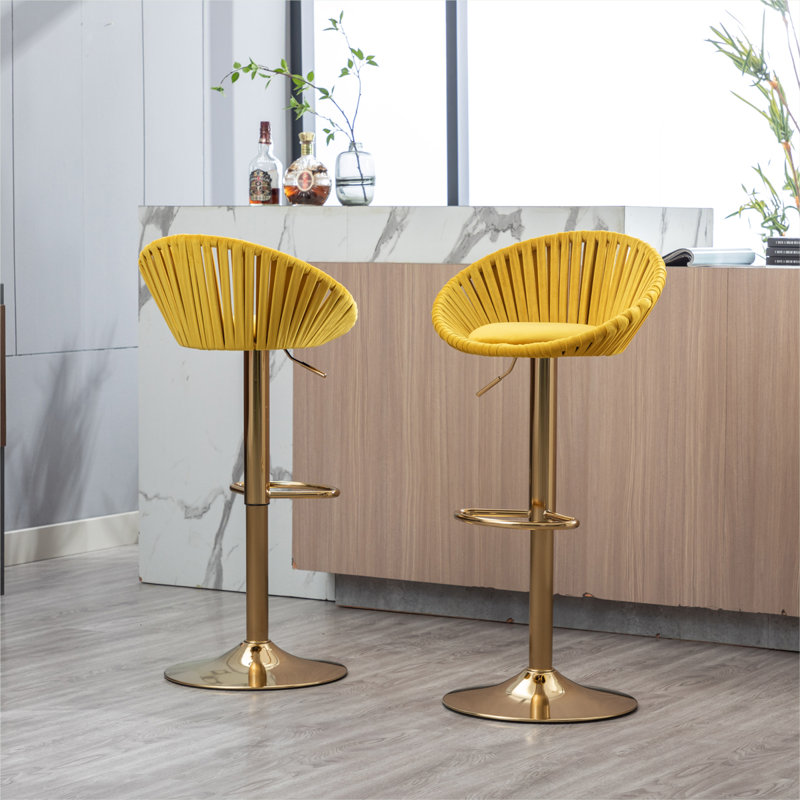 Tabouret de bar Melrick, Jaune