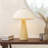 Fistes 17.8" Modern Scandinavian Ceramic Mushroom Table Lamp Soft Ambient Light for Bedroom and Living Room-131658511