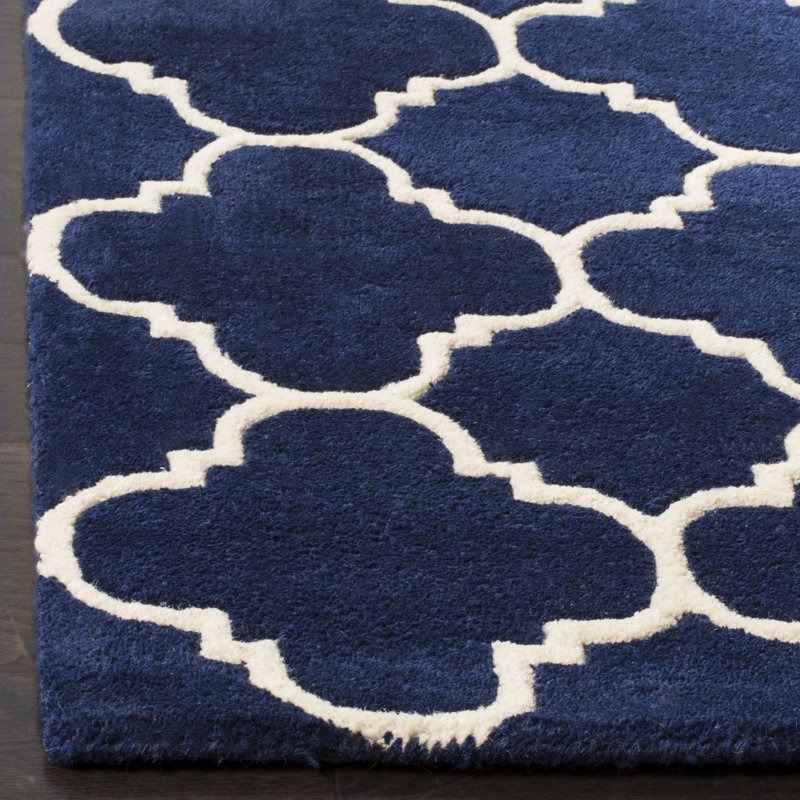 Teresita Hand Tufted Wool Geometric Rug, Rectangle 7'6" x 9'6"