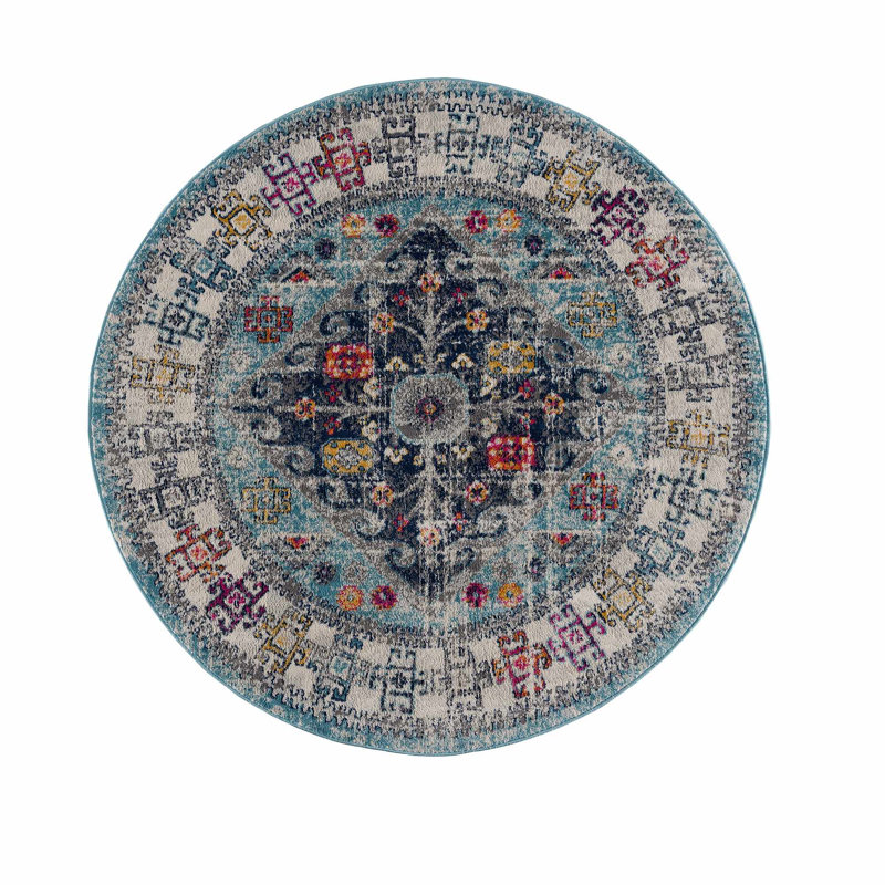 Cobien Oriental Indoor Rug, Round 5'3"