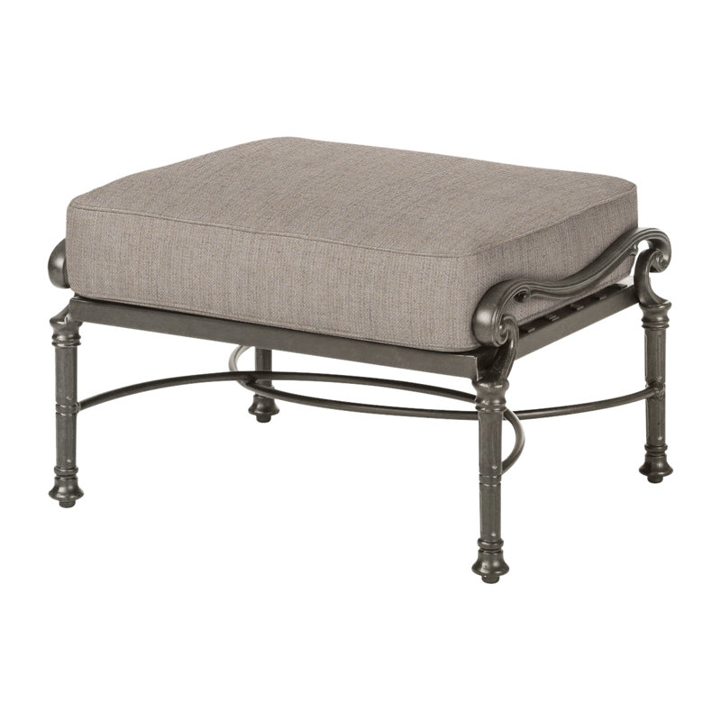 Florence Ottoman Frame with Cushions, Cast Ash Sunbrella® Plainweave, Desert Bronze