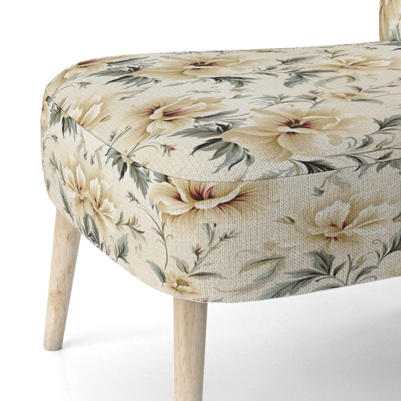 Chaise d'appoint rembourrée Cottage A, Motif victorien de simplicité minimaliste III