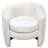 White Boucle Lounge Chair